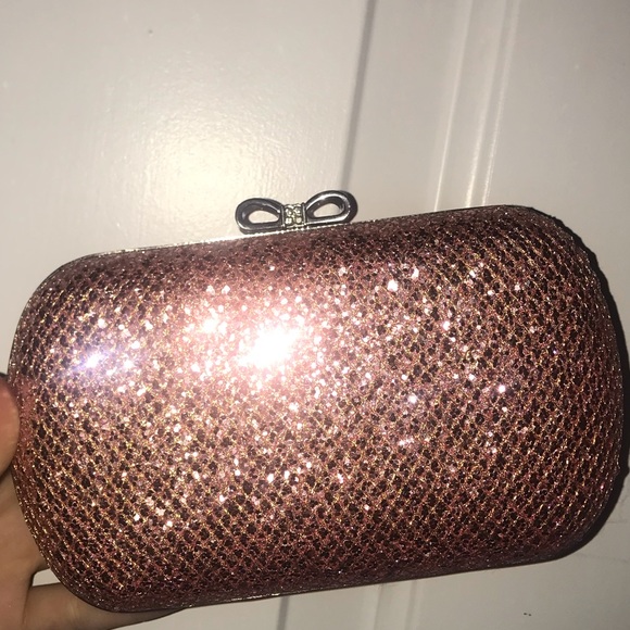 gold sparkle purse